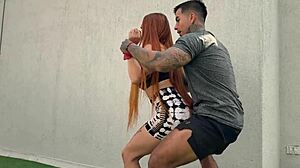 Muscular Coach Fucks His Student Outdoors With Intense Passion