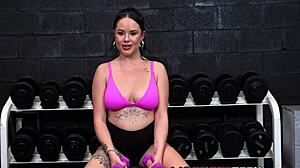 bodacious personal trainer madalina moon achieves success in her workout