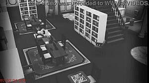 Wife Sneaks Away To Fuck Stranger Under Library Security Cam
