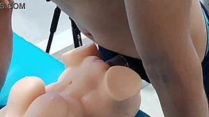 young man masturbating with sex toy