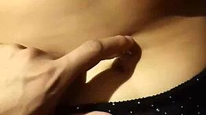 i relax by licking her belly button in this intimate session