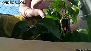 Regando Minhas Plantas Toda Pelada Na Varanda Para Quem Quiser Ver - Parte 02-