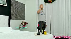 Tgirl Pietra Radi Cums In His Mouth After Trading Oral