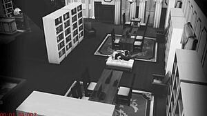 Wife Sneaks Away To Fuck Stranger Under Library Security Cam