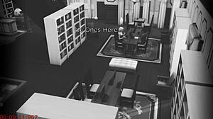 Wife Sneaks Away To Fuck Stranger Under Library Security Cam