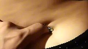 i relax by licking her belly button in this intimate session