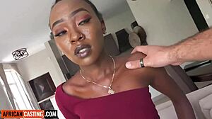 Petite african teen tight pussy pounded hard by hung white producer