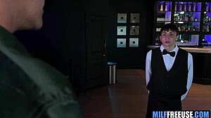 Wife Joins Threesome During Dinner Date