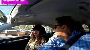 diabla redeems casting from car to round couch with passionate creampie