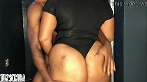 Big Black Cock Penetrates Big Ass BBW in Doggystyle