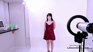 Fresh Faced Model Seduced by Producer on Sofa