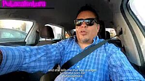 diabla redeems casting from car to round couch with passionate creampie