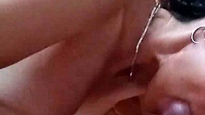 Vecina likes hard cock to suck and get milk on tits