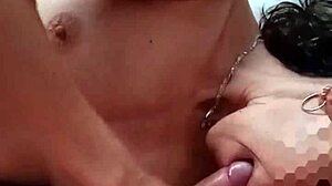 Vecina likes hard cock to suck and get milk on tits