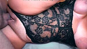 Amateur couple's intense sex tape with creampie