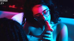 Foot fetish threesome with lesbians licking toes in bathtub