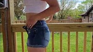 Couple's backyard adventure