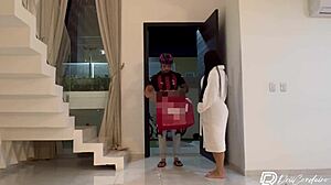Delivery Guy Fucks Lonely Brunette Hard