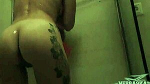 Paula's big dildo stretch backstage reveals her horny European model's tight young body.