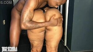 Big Black Cock Penetrates Big Ass BBW in Doggystyle