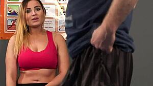 femdom voyeur displays massive tits