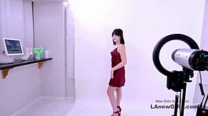 Fresh Faced Model Seduced by Producer on Sofa