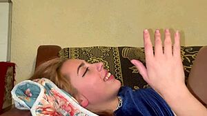 teen gets throat fucked with sloppy blowjob