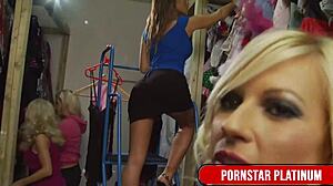 Slim babes lou lou explore their slender figures in a relaxed setting