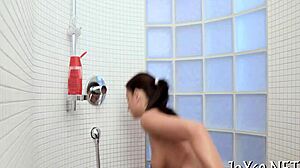 Solo Gal Stimulates Breasts and Cunt