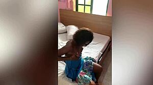 Amateur Ebony Babes in Homemade Lesbian Encounter