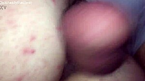 Amateur slut with big ass gets creampie in nasty homemade scene