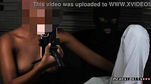 yellow bone ebony spreads her pretty pussy with passion