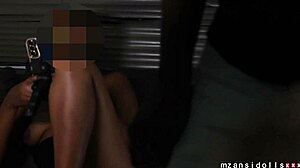 yellow bone ebony spreads her pretty pussy with passion