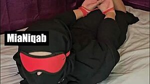 Mia niqab compilation 9 features ass worshiping, blowjob, and rough riding in lingerie.