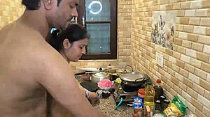 sex in the kitchen hardcore fuck by husband
