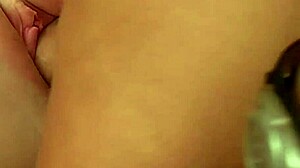 Blonde girl in high heels takes a double penetration, wow.