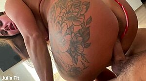 I couldn't convince sexy Julia with huge ass and big tits for anal