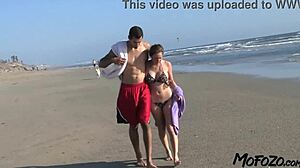 Brunette girlfriend receives cum on her big tits in rough session 😏