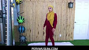 The fitness trainer seduces his exotic arabic client.