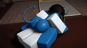 demon girl rides monster cock for cum