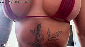 I couldn't convince sexy Julia with huge ass and big tits for anal