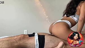 indian desi college babe rides roommate in calvin kleins