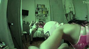 the perfect milf blowjob in fishnet stockings and high heels with cum swallowing