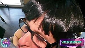 Wife porn by wifebucket - my mature hot secretary sucked my dick until it exploded on her face