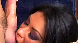 Latina Cassandra Cruz shoves asshole and pussy onto guy until he cums