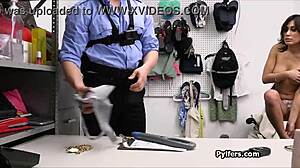 Jewelry Stealing Big Tit Latina Gets Punished Hard In Back Office