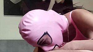 the perfect milf blowjob in fishnet stockings and high heels with cum swallowing