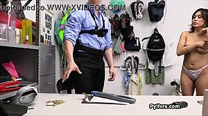 Jewelry Stealing Big Tit Latina Gets Punished Hard In Back Office