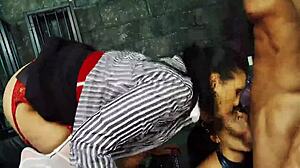 jasmine black gets her pussy fingered and drilled in valery summers' bdsm dungeon