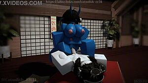 demon girl rides monster cock for cum